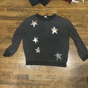 Ee:some star patch sweatshirt - large